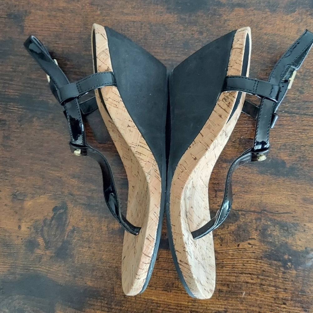 Lauren Ralph Lauren Reeta Cork Wedge Sandal 5-6 - Picture 9 of 11